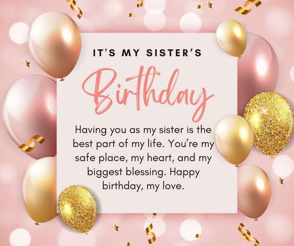 Heart touching birthday wishes for sister
