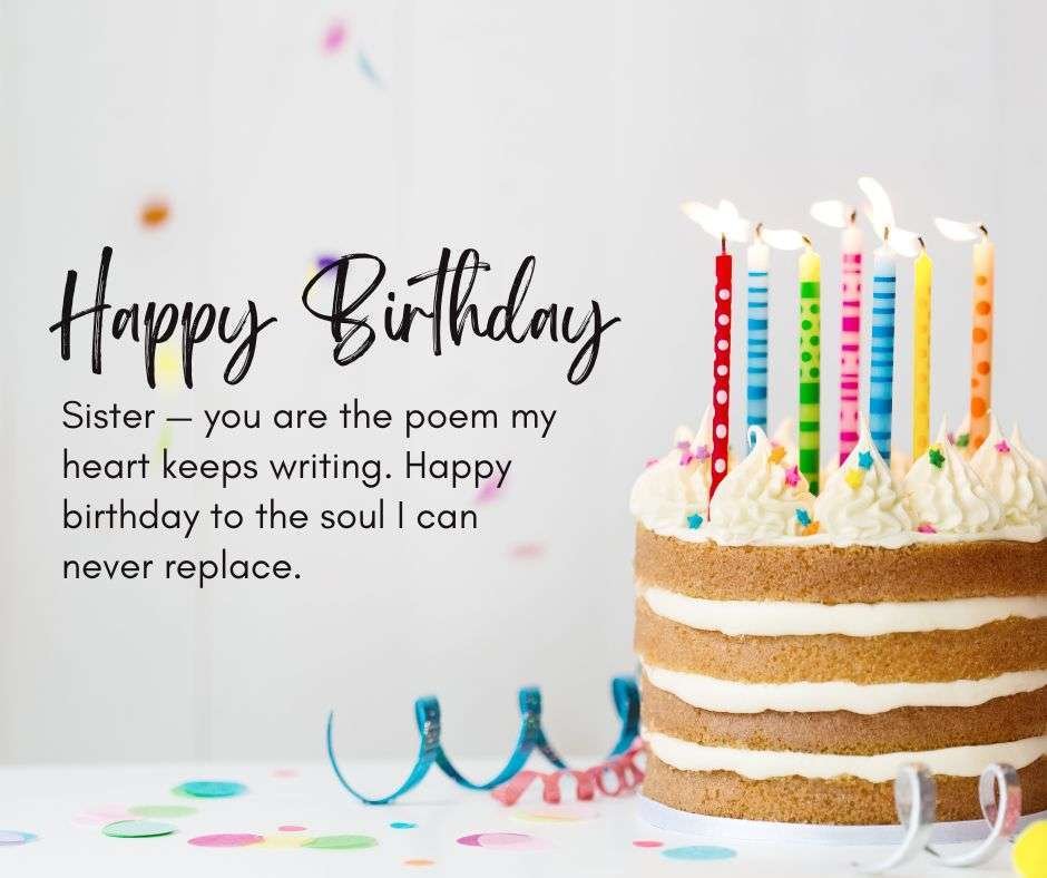 birthday wish for sister, happy birthday sister
